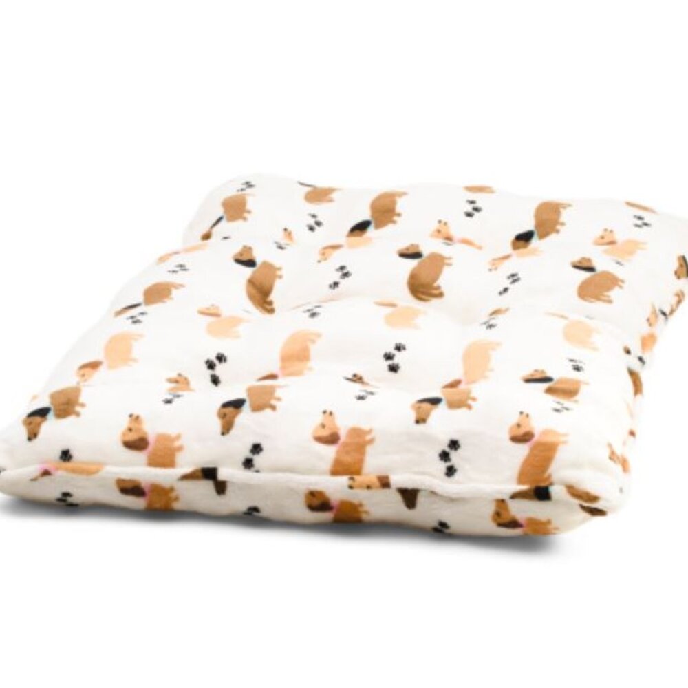 NWT MDESIGN Duke Daushand Flannel Fleece Dog Bed/Crate Mat Large 36in W x 23in